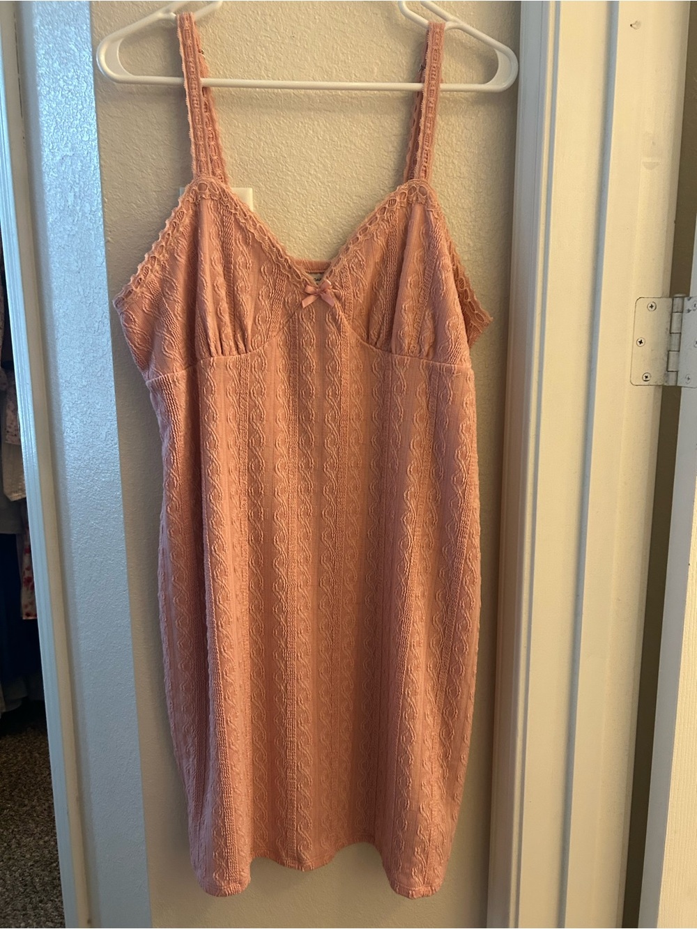 No Boundaries Peach Lace Slip Dress